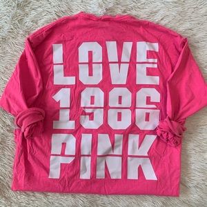 VS PINK LONG SLEEVE CAMPUS TEE